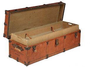 PRE-WWI MAINE RIFLE CHAMPION'S TRAVEL TRUNK
