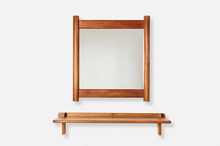 Sergio Rodrigues, Wall-Mounted Mirror and Console (2)
