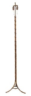 Chinoiserie Bronze Bamboo-Form Floor Lamp