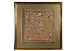 FRAMED CHINESE SILK EMBROIDERY