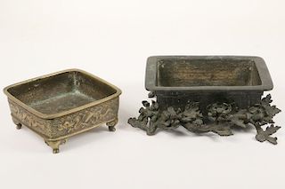 (2) CHINESE FOOTED PLANTERS