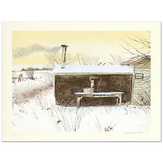 William Nelson, "Hunter's Shack" Limited Edition Lithograph, Numbered and Hand Signed by the Artist.