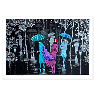 Zina Roitman, "Rainy Night" Limited Edition Serigraph, Hand Signed and Numbered, Letter of Authenticity.