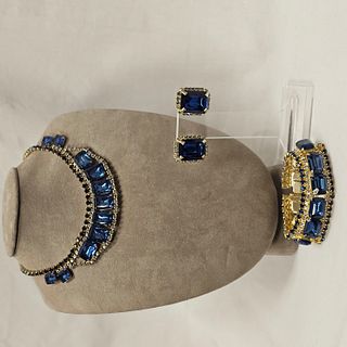 Vintage Jewelry Suite in Shades of Blue