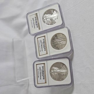 Three PF 69 Ultra Cameo Silver Dollars - NGC Graded