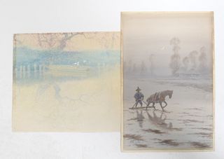 Two Early 20th Century Japanese Watercolors