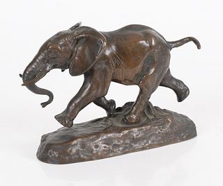 After Antoine-Louis Barye , Bronze Elephant