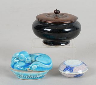 Three Chinese Porcelain Boxes