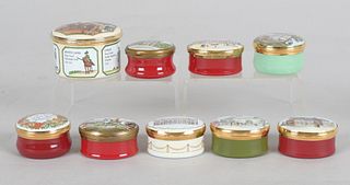 Group of Enamel Boxes: Crummles and Halcyon Days