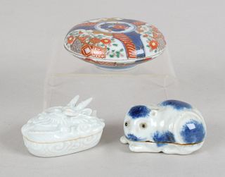 Three Small Japanese Porcelain Boxes