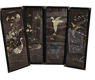 Group of Framed Asian Textiles