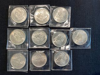 Group of 10 Morgan Silver Dollars