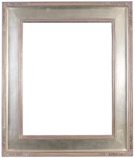 Silvered Arts & Crafts Style Wood Frame