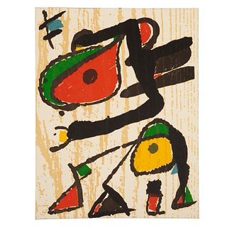 JOAN MIRÓ, Composition, 1977, Sin firma, Xilografía sin número de tiraje, 33.5 x 25.2 cm medidas totales