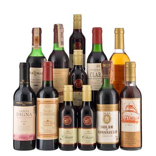 Lote de Vinos Tintos y Blancos de Chile, España y Francia. Viña Maipo. En presentaciones de 187 ml. y 375 ml. Total de piezas: 12.