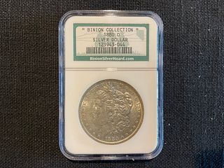 1880 O Morgan Silver Dollar Binion Silver Hoard Collection in NGC Holder