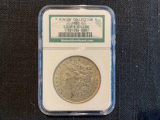 1882 O Morgan Silver Dollar Binion Silver Hoard Collection in NGC Holder