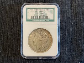 1921 Morgan Silver Dollar Binion Silver Hoard Collection in NGC Holder