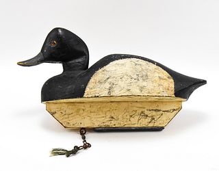 CARVED CANVASBACK DUCK DECOY