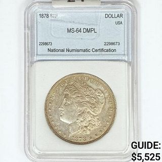 1878 8TF Morgan Silver Dollar NNC MS64 DMPL