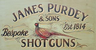 PAINTED ADVERTISING SIGN GAME HUNTING PHEASANT