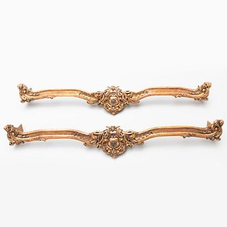 Pair of Victorian Giltwood Pelmets, from Ven House