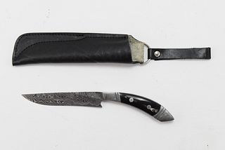 MIDDLE EASTERN DAMASCUS STEEL HUNTING KNIFE