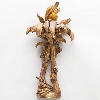 French Giltwood Model of a Palm Tree 