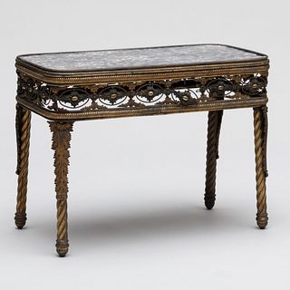 George IV Gilt-Metal and Scagliola Top Center Table 
