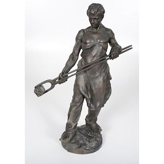 French Allegorical Blacksmith Figure