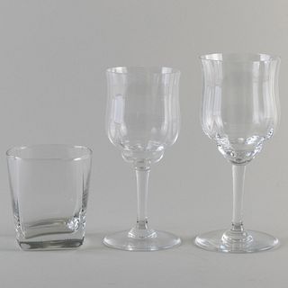Group of Baccarat Colorless Glass Stemware in the 'Capri' Pattern