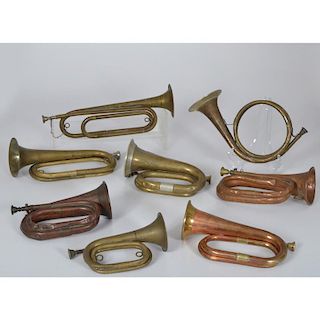 Military Bugles in Copper and Brass