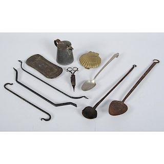 Iron Spoons and Racks, and Other Assorted Metalware