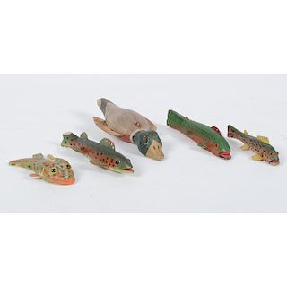 Miniature Fish and Duck Decoys