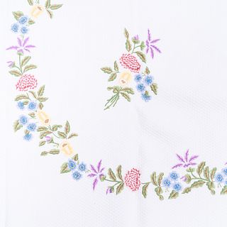 Set of Floral Embroidered Bed Linens