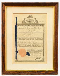 COPY OF US PATENT ISSUED TO THE WRIGHT BROTHERS 1906 LITHOGRAPH PRINT