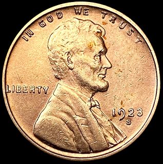 1923-S RED Wheat Cent CHOICE AU