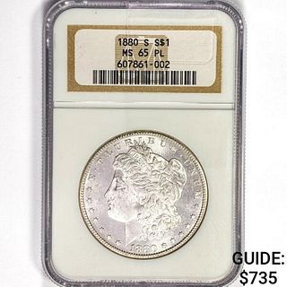 1880-S Morgan Silver Dollar NGC MS65 PL