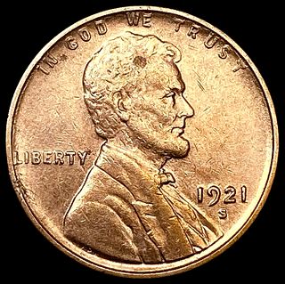 1921-S RED Wheat Cent UNCIRCULATED
