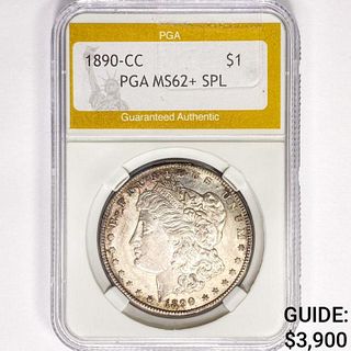 1890-CC Morgan Silver Dollar PGA MS62+ SPL