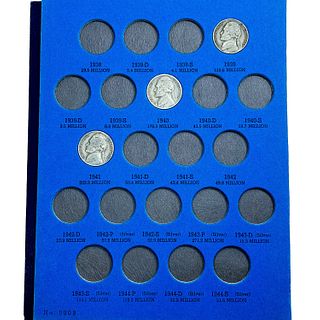 1939-1961 Jefferson Nickel Book (21 Coins)