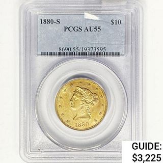 1880-S $10 Gold Eagle PCGS AU55