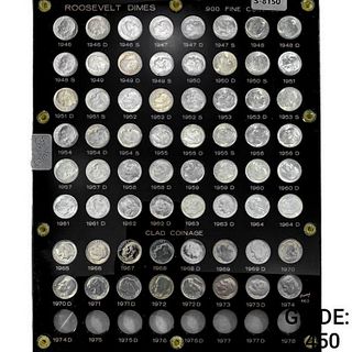 1946-1974 Roosevelt Dimes (64 Coins)