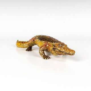 Bejeweled Figural Crocodile Decorative Box
