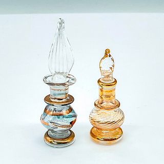 Pair of Maleras Art Glass Perfume Mini Bottles