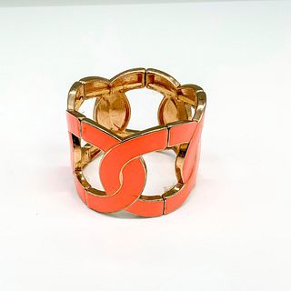 Gold Tone Orange Designer Inspired Costume Bracelet