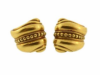 Kieselstein-Cord 18K Gold â€œCaviarâ€ Earrings