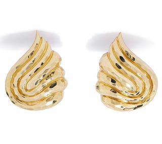 18K YELLOW GOLD HENRY DUNAY EARRINGS, 20.10 dwt., Size1.25