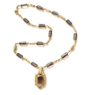 18K YELLOW GOLD JUDITH RIPKA MULTI COLOR STONE NECKLACE, 22.80 dwt., 3.35ct.TW CARVED CITRINE Â  .00ct.TW BEADS QUARTZ