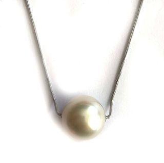18K WHITE GOLD HENRY DUNAY PEARL NECKLACE, 6.60 dwt., .00ct.TW ROUND PEARL WHITEÂ  Size16.00